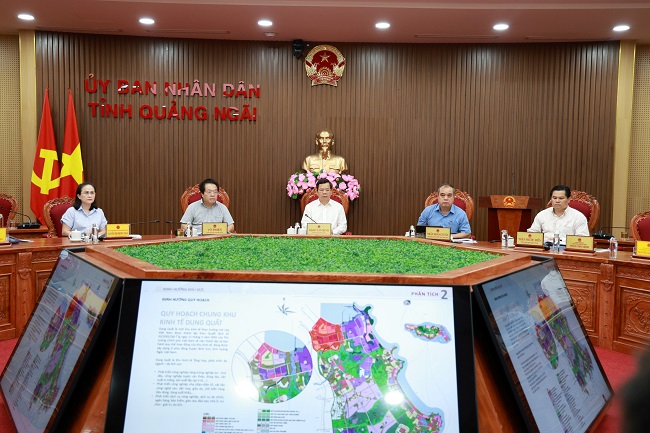 UBND tỉnh cho ý kiến về các đồ án Quy hoạch phân khu xây dựng tỷ lệ 1/2000 các Khu đô thị, công nghiệp, dịch vụ tại Dung Quất