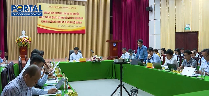 Phó Chủ tịch UBND tỉnh Trần Phước Hiền làm việc với Ban Quản lý KKT Dung Quất và các KCN Quảng Ngãi