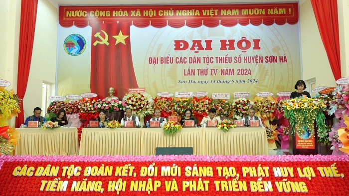 Lãnh đạo tỉnh dự Đại hội Đại biểu các dân tộc thiểu số huyện Sơn Hà lần thứ IV năm 2024