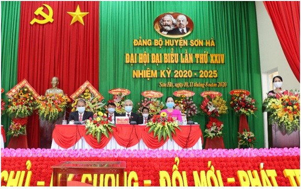 Đồng chí Võ Tấn Lãm tái đắc cử Bí thư Huyện ủy Sơn Hà
