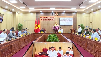 Deputy Minister, Phung Duc Tien, met with the Provincial Peoples Committee leaders about the preparation for the 5th inspection of the European Commission
