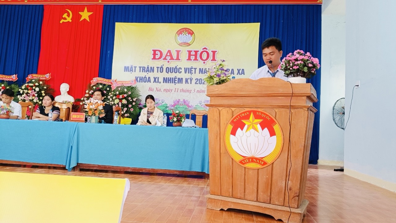 Đồng chí Phạm Văn Triệu được tín nhiệm bầu giữ chức vụ Chủ tịch UBMTTQVN xã Ba Xa , nhiệm kỳ 2024 - 2029