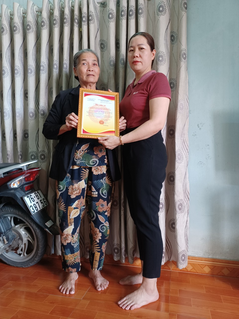 UBMTTQVN xã Bình Hòa gửi thư cảm ơn đến bà Võ Thị Thủy