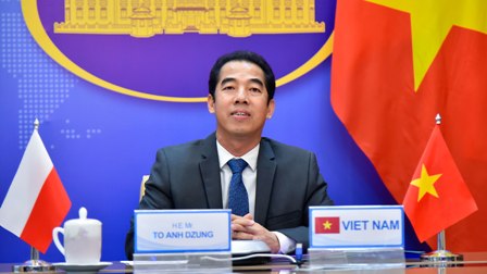 Quang Ngai Department of Foreign Affairs attended an online meeting between the Ministry of Foreign Affairs and local foreign affairs agencies