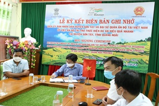 The Embassy of India in Vietnam to support classroom construction in Son Lien commune, Son Tay district