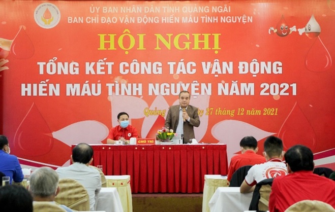 Hội nghị tổng kết công tác vận động hiến máu tình nguyện tỉnh Quảng Ngãi năm 2021