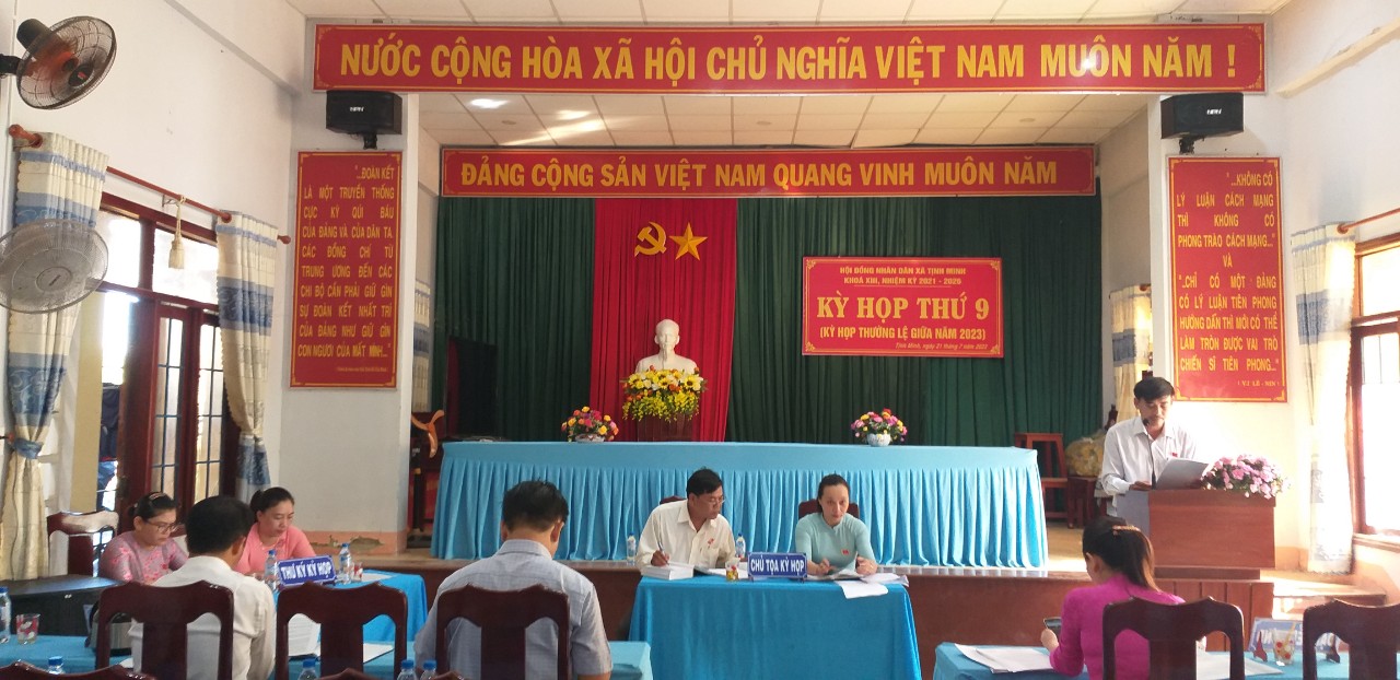 Hội đồng nhân dân xã Tịnh Minh, khóa XIII, nhiệm kỳ 2021 - 2026 tổ chức kỳ họp lần thứ 9 (kỳ họp thường lệ giữa năm 2023)
