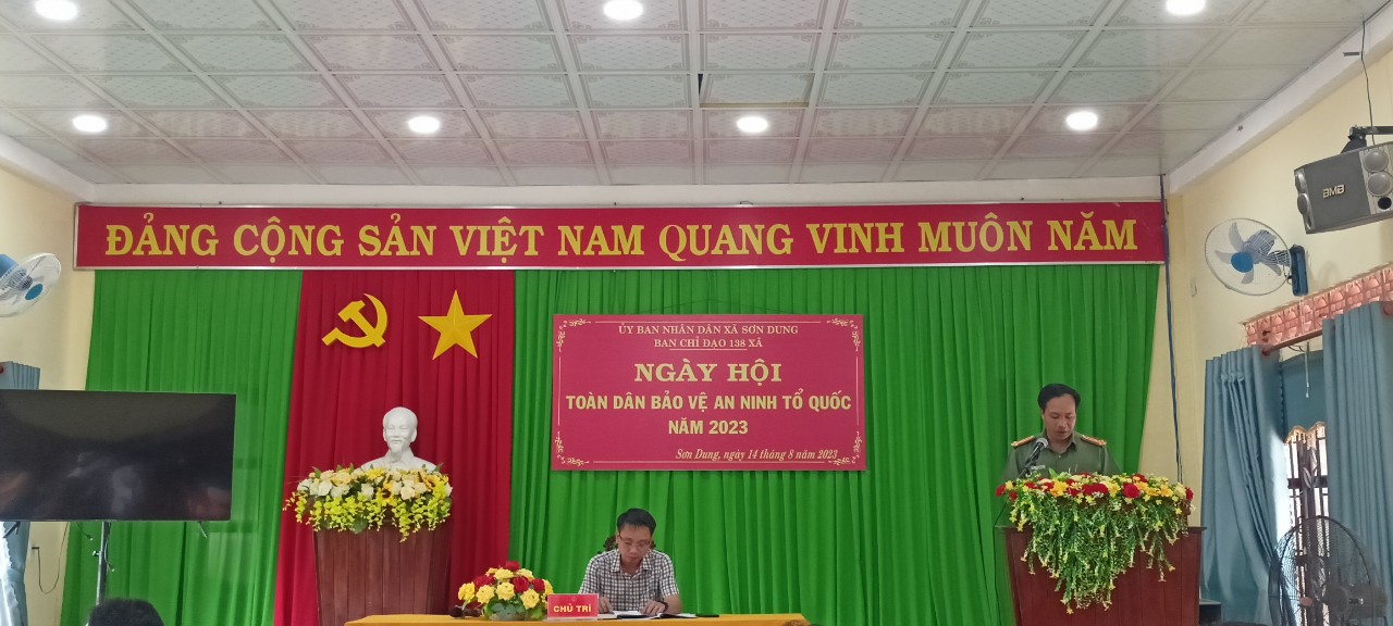Ban Chỉ đạo 138 xã Sơn Dung long trọng tổ chức Ngày hội Toàn dân bảo vệ an ninh Tổ quốc năm 2023
