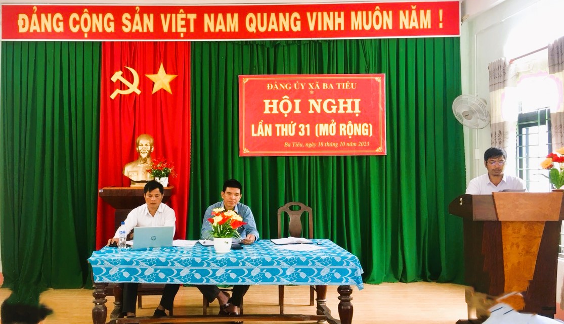 Đảng bộ xã Ba Tiêu tiến hành tổ chức Hội nghị lần thứ 31 (Mở rộng)