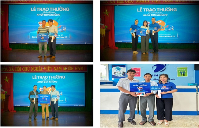 VNPT Quảng Ngãi trao thưởng Chương trình 