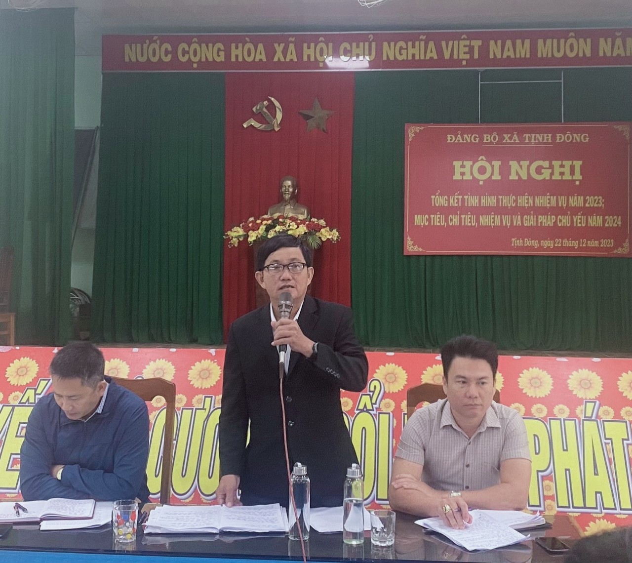Đảng ủy xã Tịnh Đông tổ chức Hội nghị tổng kết công tác Đảng.