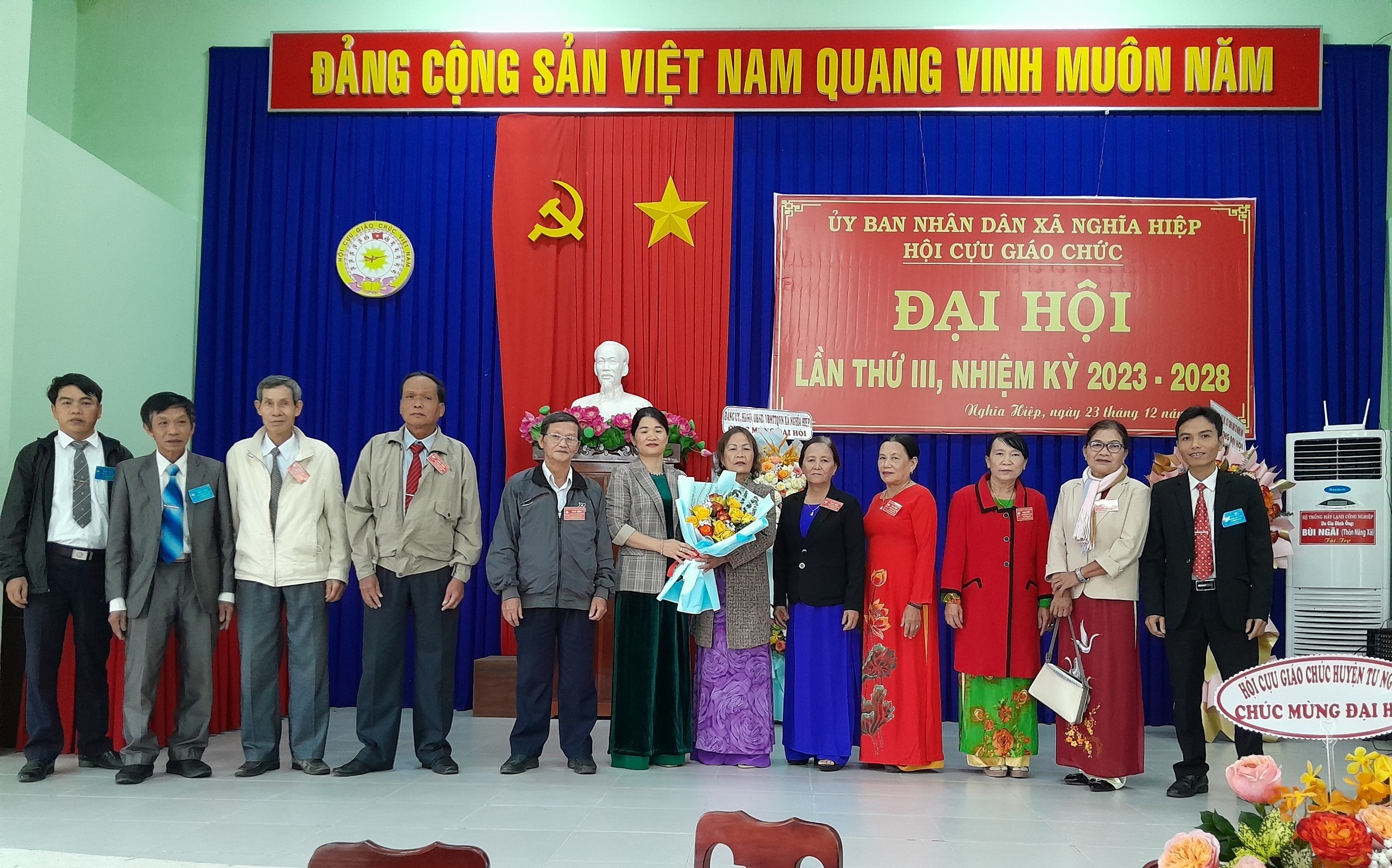 Hội Cựu giáo chức xã Nghĩa Hiệp tổ chức thành công Đại hội lần thứ III, nhiệm kỳ 2023-2028