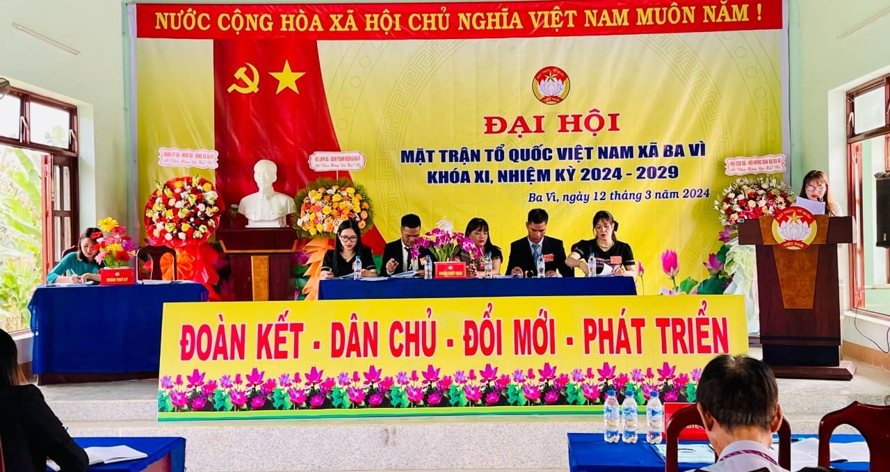 Đại hội đại biểu Mặt trận Tổ quốc Việt Nam xã Ba Vì khóa XI, nhiệm kỳ 2024-2029 đã diễn ra thành công tốt đẹp