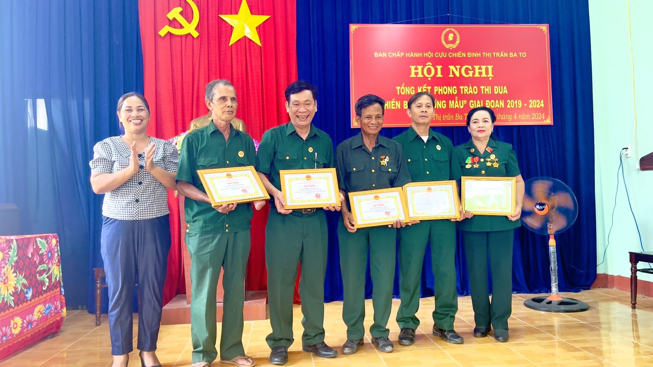 Hội nghị tổng kết công tác Thi đua, khen thưởng giai đoạn 2019 - 2024 của Hội Cựu chiến binh thị trấn Ba Tơ