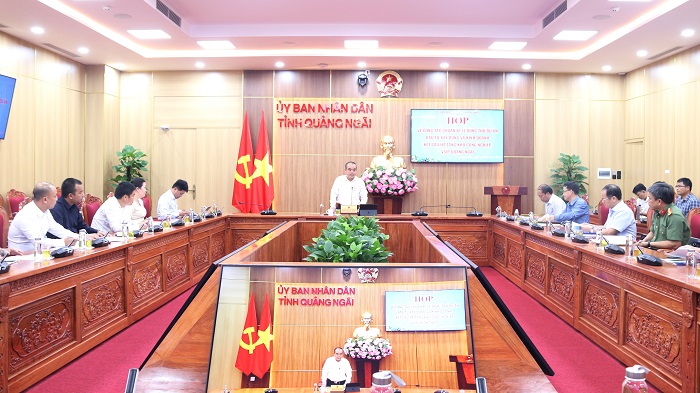UBND tỉnh họp cho ý kiến công tác chuẩn bị Lễ động thổ Dự án Khu Công nghiệp VSIP II Quảng Ngãi