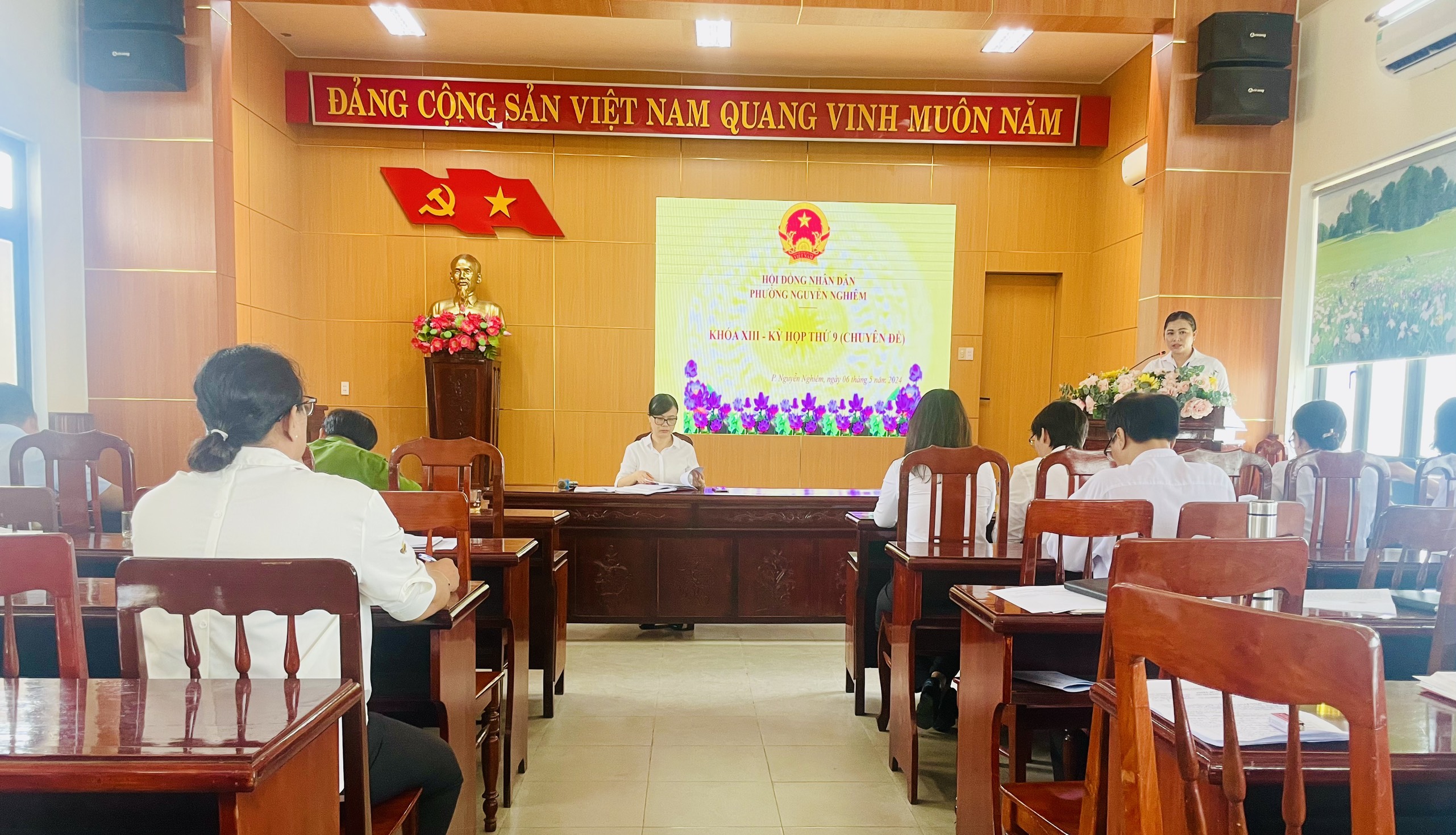 Hội đồng nhân dân phường Nguyễn Nghiêm tổ chức kỳ họp thứ 9 (chuyên đề) khóa XIII, nhiệm kỳ 2021-2026