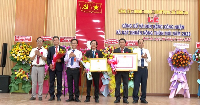 Bình Sơn: Xã miền núi Bình An đón bằng công nhận đạt chuẩn nông thôn mới năm 2023