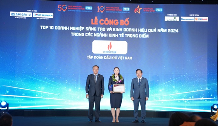 BSR được vinh danh trong Top 10 doanh nghiệp Sáng tạo và Kinh doanh hiệu quả Việt Nam trong các ngành kinh tế trọng điểm năm 2024