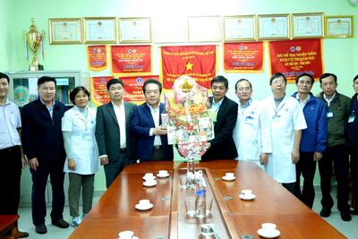Phó Chủ tịch UBND tỉnh Võ Phiên thăm, chúc Tết Trung tâm Y tế huyện Bình Sơn