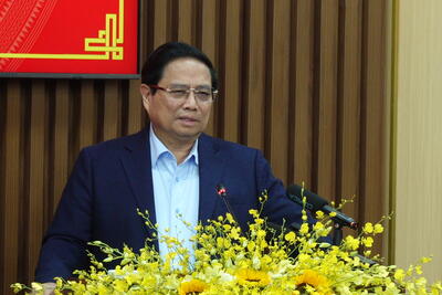 Thủ tướng Chính phủ Phạm Minh Chính phát biểu chỉ đạo tại buổi làm việc với tỉnh Quảng Ngãi