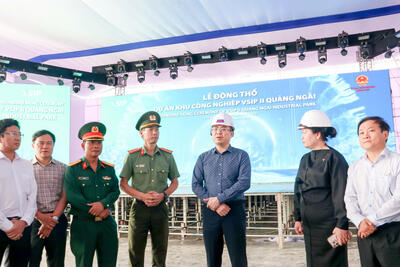 Chủ tịch UBND tỉnh Nguyễn Hoàng Giang kiểm tra công tác chuẩn bị Lễ động thổ Khu Công nghiệp VSIP II Quảng Ngãi
