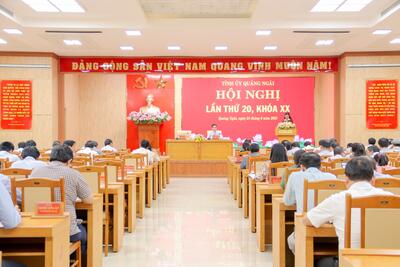 Quang cảnh Hội nghị Tỉnh ủy lần thứ 20, khoá XX