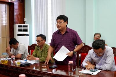Lãnh đạo các sở, ngành phát biểu tại buổi làm việc