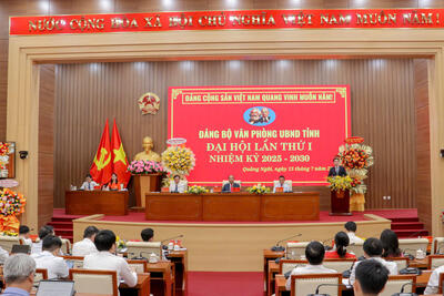 Quang cảnh Đại hội Đảng bộ Văn phòng UBND tỉnh lần thứ I, nhiệm kỳ 2025 – 2030