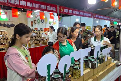 Người dân đến tham quan các gian hàng trưng bày