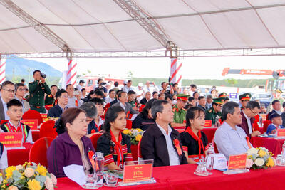 Đại biểu tham dự Lễ khởi công tại xã Dục Nông