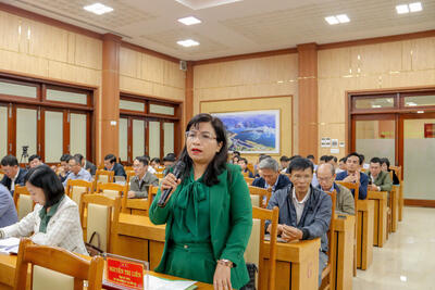 Đại biểu tham gia thảo luận tại Hội nghị