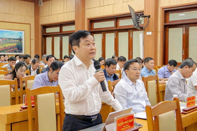 Đại biểu tham gia thảo luận tại Hội nghị