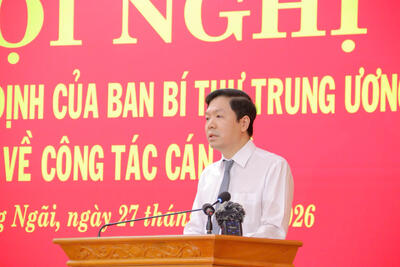 Ủy viên Trung ương Đảng, Phó Trưởng Ban Tổ chức Trung ương Trịnh Mạnh Linh công bố Quyết định của Ban Bí thư về công tác cán bộ