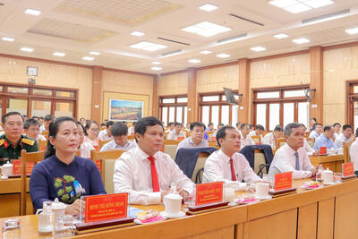 Đại biểu tham dự Hội nghị Tỉnh ủy về công tác cán bộ
