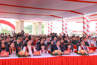 Đại biểu dự Lễ khai giảng năm học 2026-2027 và khánh thành tại điểm Trường Phổ thông nội trú Tiểu học và Trung học cơ sở Dục Nông