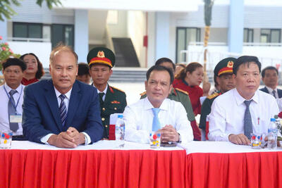Lãnh đạo tỉnh dự lễ khai giảng năm học mới tại đặc khu Lý Sơn