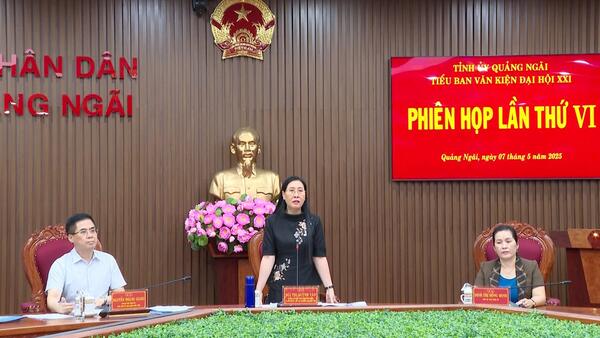 Phiên họp thứ VI Tiểu ban Văn kiện Đại hội đại biểu Đảng bộ tỉnh lần thứ XXI
