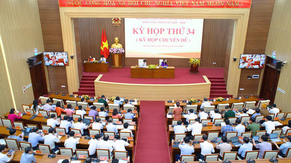 Kỳ họp thứ 34 HĐND tỉnh khóa XIII, nhiệm kỳ 2021-2026