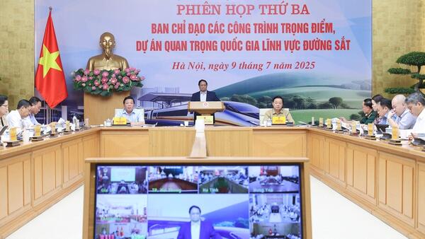 Ban Chỉ đạo các công trình trọng điểm, dự án quan trọng quốc gia lĩnh vực đường sắt họp phiên thứ ba