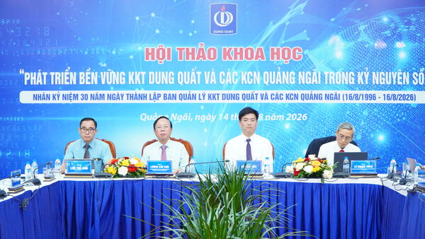 Hội thảo khoa học “Phát triển bền vững KKT Dung Quất và các KCN Quảng Ngãi trong kỷ nguyên số”
