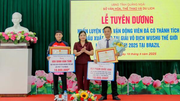 Tuyên dương, khen thưởng vận động viên, huấn luyện viên có thành tích thi đấu xuất sắc tại Giải vô địch Wushu thế giới lần thứ 17