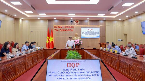 Cho ý kiến về việc tổ chức Hội nghị ngành Công Thương khu vực miền Trung - Tây Nguyên lần thứ XII tại tỉnh Quảng Ngãi