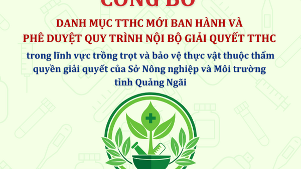 Công bố TTHC mới ban hành trong lĩnh vực trồng trọt và bảo vệ thực vật