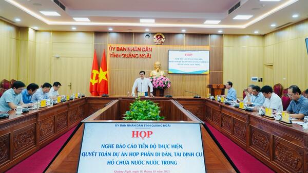 Khẩn trương hoàn thành quyết toán Dự án Hợp phần di dân, tái định cư hồ chứa nước Nước Trong