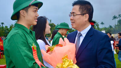 Quang Ngai military enlistment ceremony