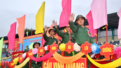 Quang Ngai military enlistment ceremony