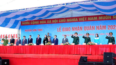 Quang Ngai military enlistment ceremony