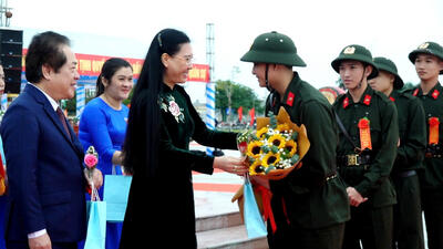 Quang Ngai military enlistment ceremony