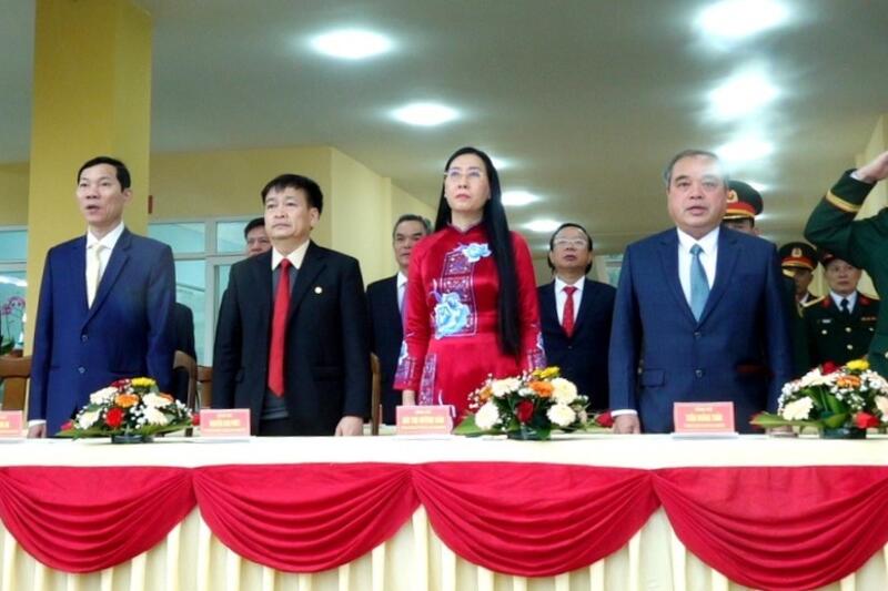 Provincial leaders attend the Flag-salute ceremony at the beginning of the year of At Ty 2025
