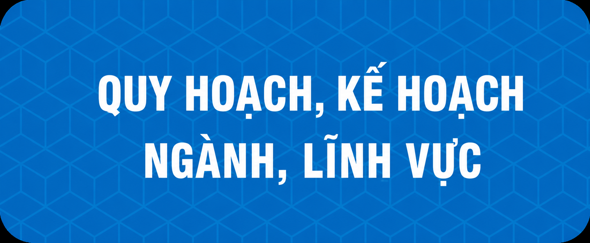 Quy hoạch, kế hoạch ngành, lĩnh vực